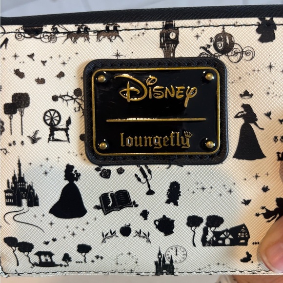 Official Loungefly Disney Princess Silhouette Mini Flap Wallet New Missing Bow - Picture 10 of 10